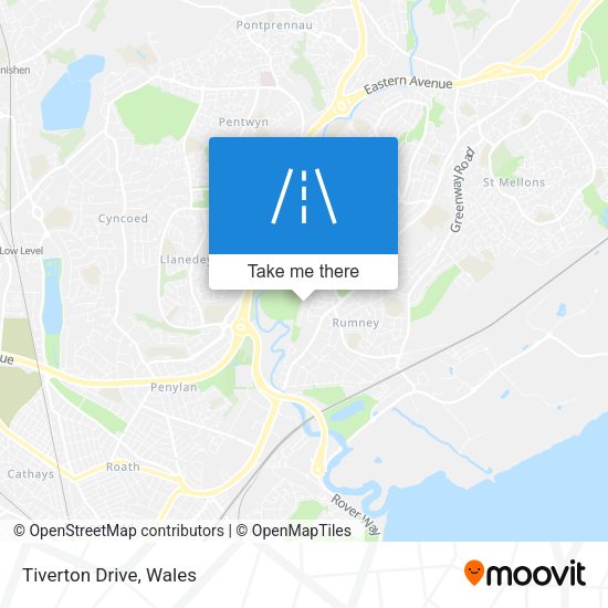 Tiverton Drive map