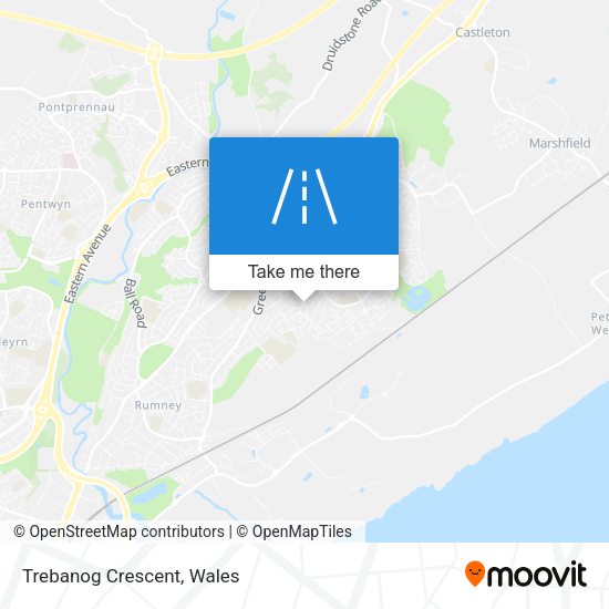 Trebanog Crescent map