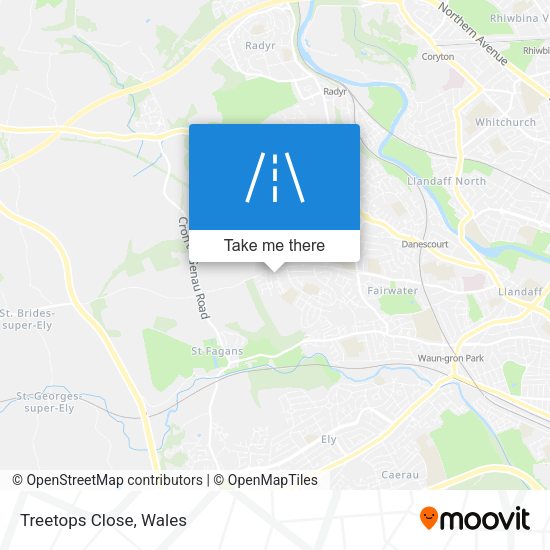 Treetops Close map