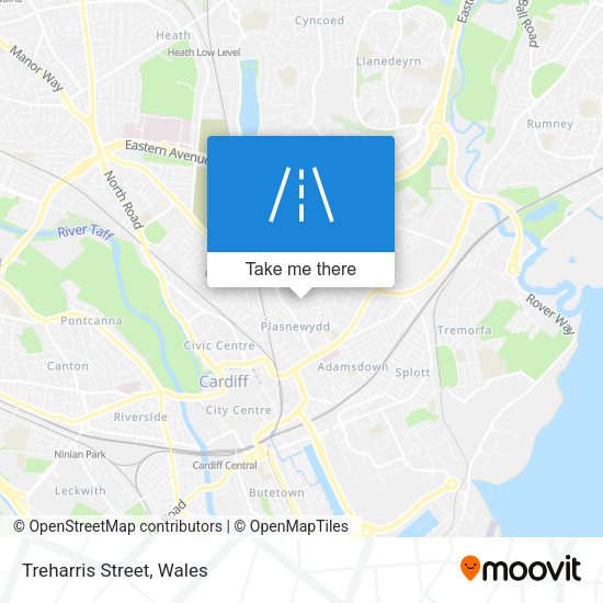 Treharris Street map