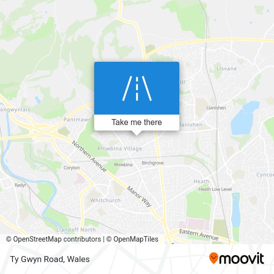 How to get to Ty Gwyn Road, Cardiff by bus or train?