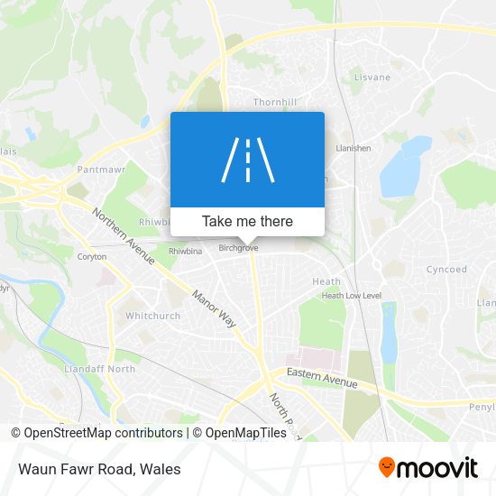 Waun Fawr Road map