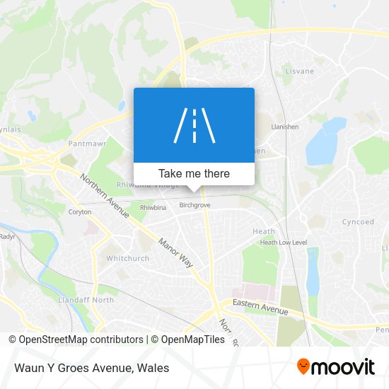 Waun Y Groes Avenue map