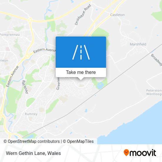 Wern Gethin Lane map