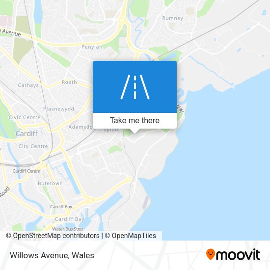 Willows Avenue map