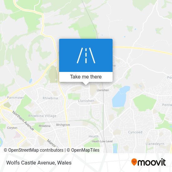 Wolfs Castle Avenue map