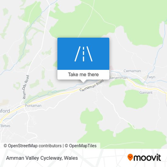 Amman Valley Cycleway map