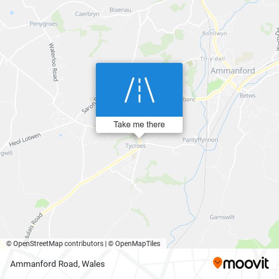 Ammanford Road map