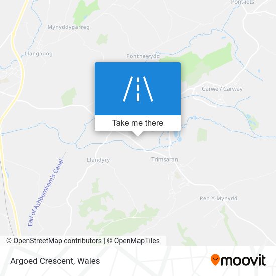 Argoed Crescent map