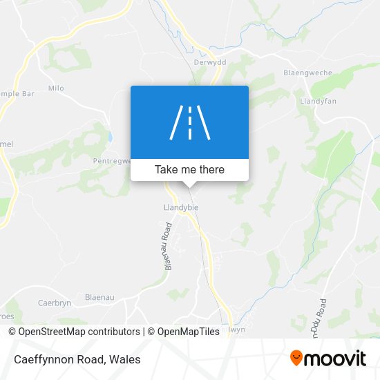Caeffynnon Road map