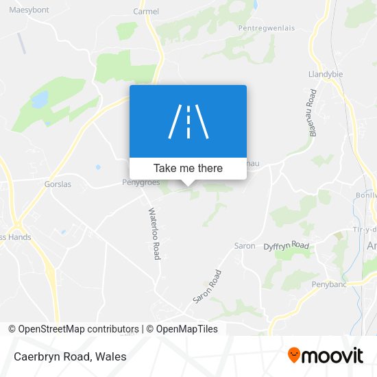 Caerbryn Road map