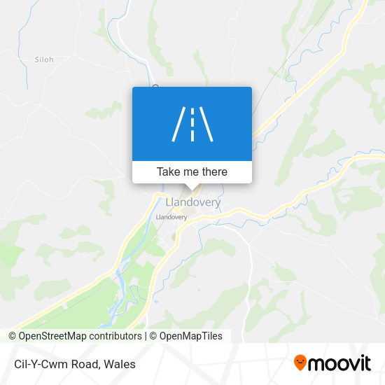 Cil-Y-Cwm Road map