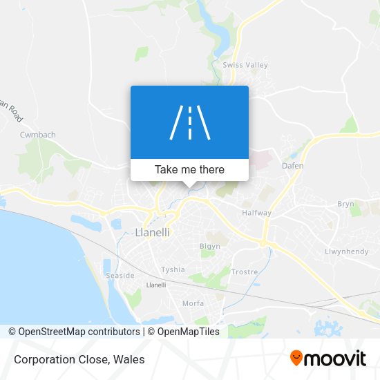 Corporation Close map