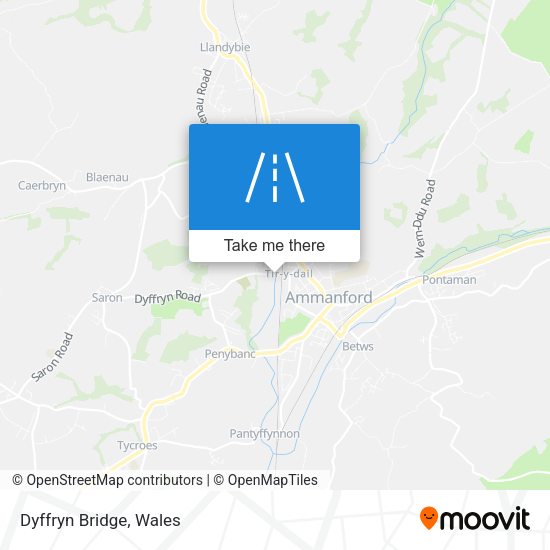Dyffryn Bridge map