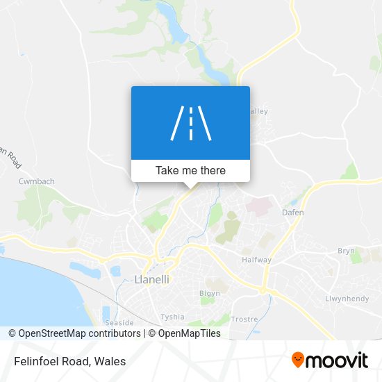 Felinfoel Road map