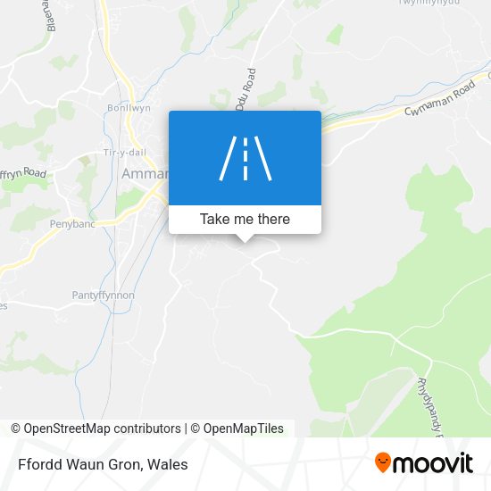Ffordd Waun Gron map