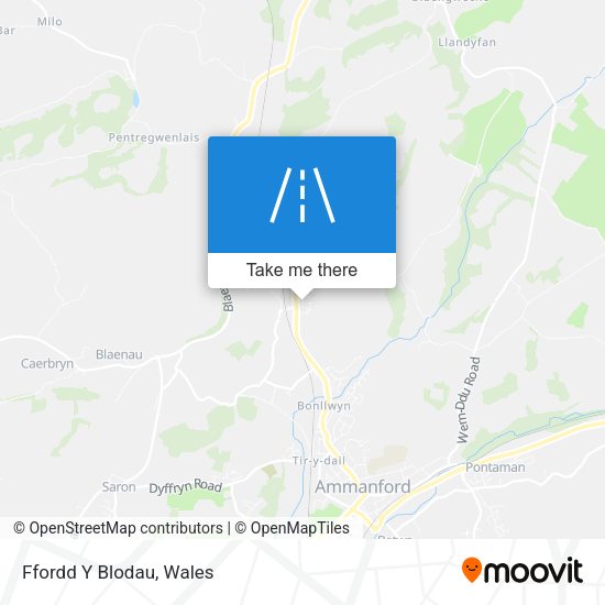 Ffordd Y Blodau map