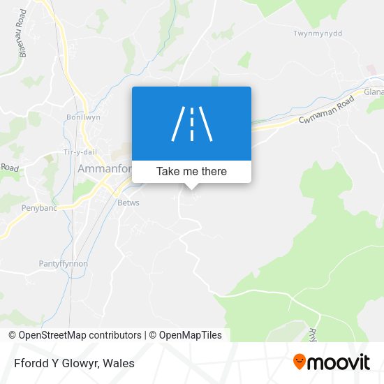 Ffordd Y Glowyr map
