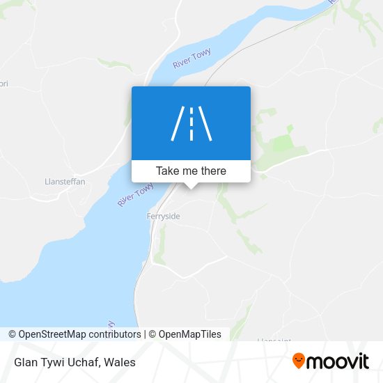 Glan Tywi Uchaf map