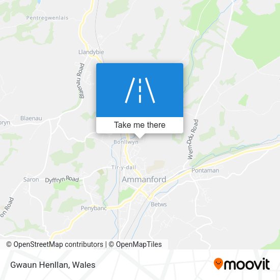 Gwaun Henllan map