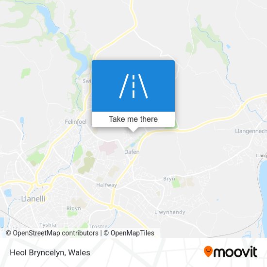 Heol Bryncelyn map