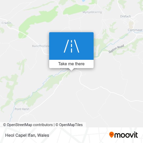 Heol Capel Ifan map