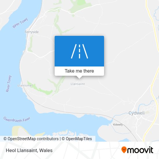 Heol Llansaint map