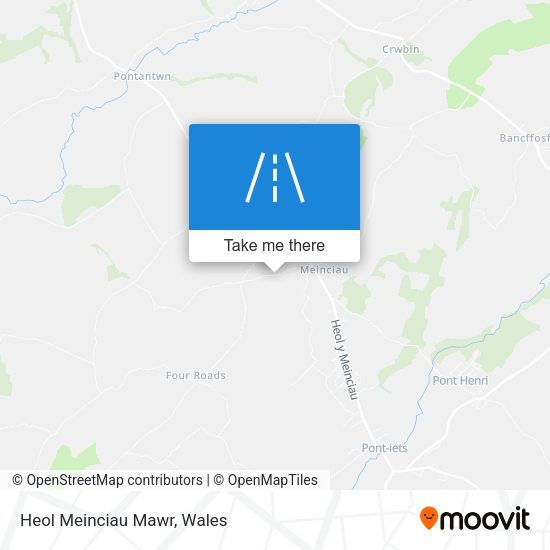 Heol Meinciau Mawr map