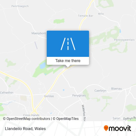 Llandeilo Road map