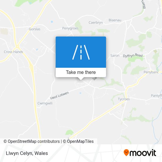 Llwyn Celyn map