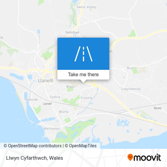 Llwyn Cyfarthwch map