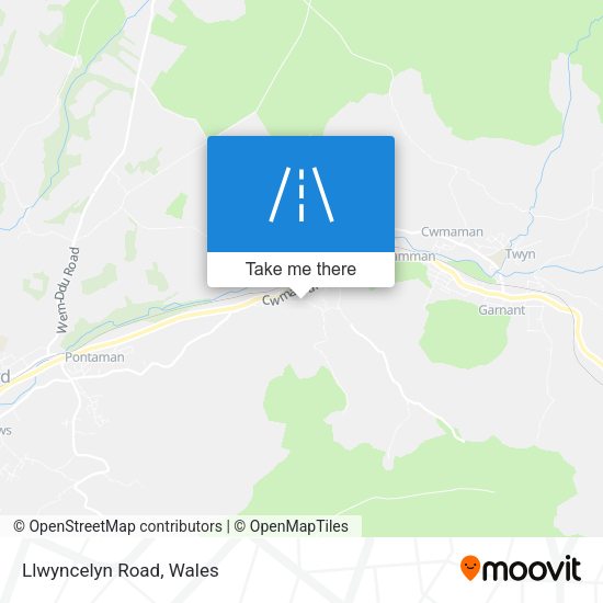 Llwyncelyn Road map