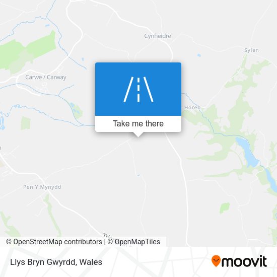 Llys Bryn Gwyrdd map