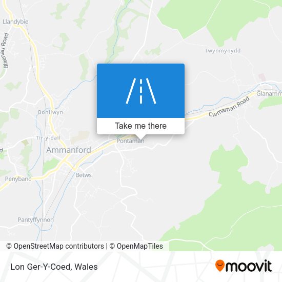 Lon Ger-Y-Coed map