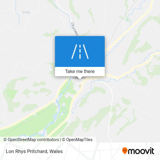 Lon Rhys Pritchard map