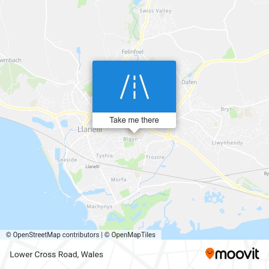 Lower Cross Road map