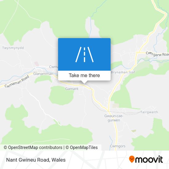 Nant Gwineu Road map