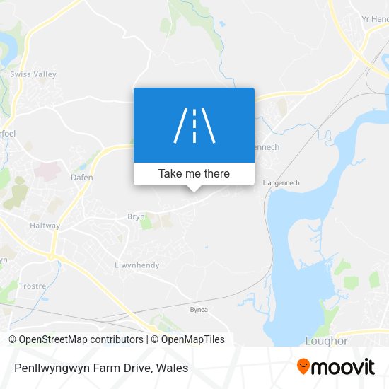Penllwyngwyn Farm Drive map