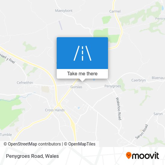 Penygroes Road map