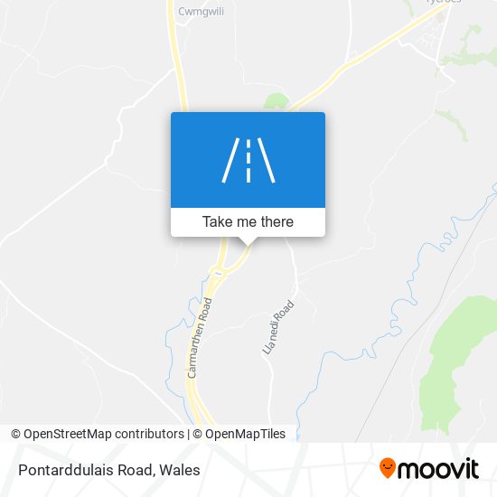 Pontarddulais Road map