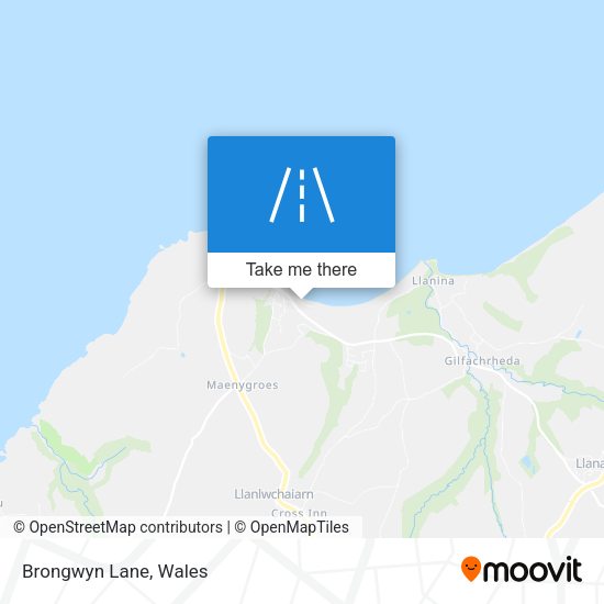 Brongwyn Lane map