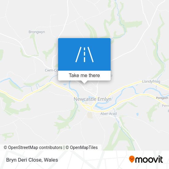 Bryn Deri Close map
