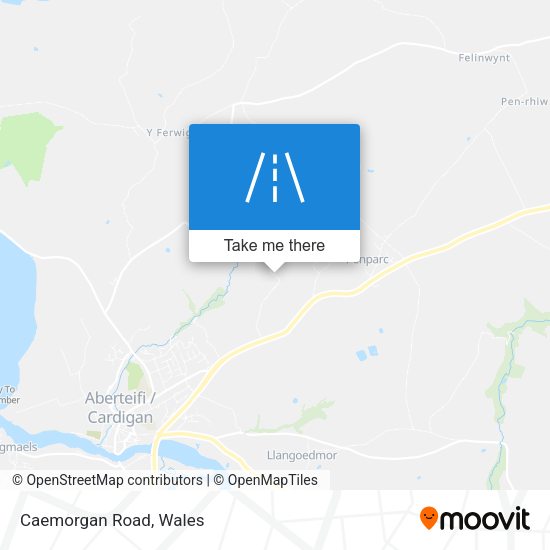 Caemorgan Road map