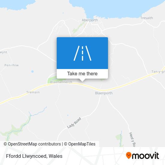 Ffordd Llwyncoed map