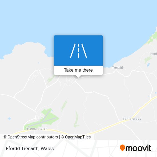 Ffordd Tresaith map