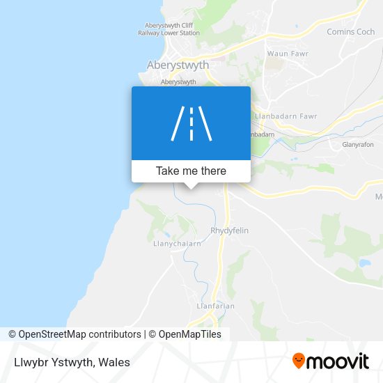 Llwybr Ystwyth map