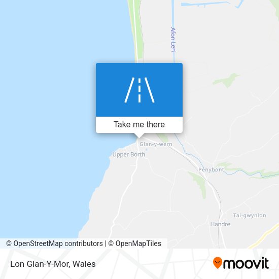 Lon Glan-Y-Mor map