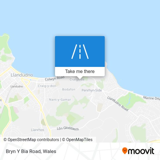 Bryn Y Bia Road map