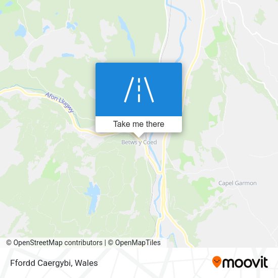 Ffordd Caergybi map