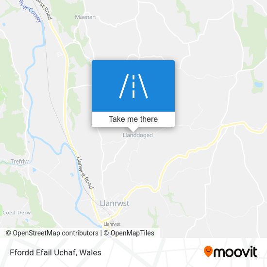 Ffordd Efail Uchaf map
